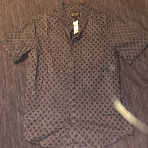 Funky Pattern Short Sleeve Button Up